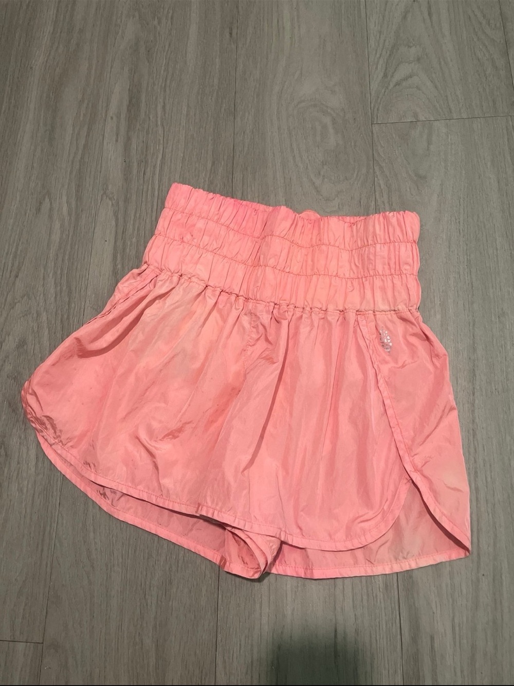 Free People Coral Pink Elastic Waist Skort